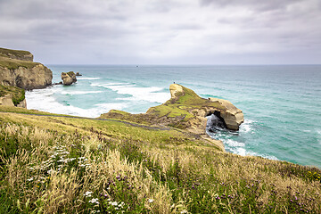 Image showing Tunnel Beach New Zealand