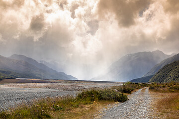 Image showing dramatic landscape scenery Arthur\'s pass in south New Zealand