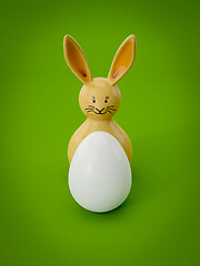 Image showing sweet Easter decoration bunny with egg