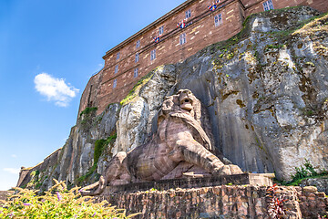 Image showing lion statue of the fortress of Belfort France