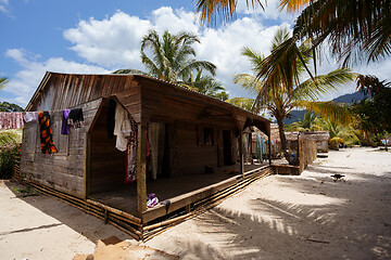 Image showing African malagasy huts in Maroantsetra region, Madagascar