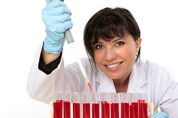 Image showing Smiling biologist scientist