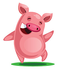 Image showing Happy pig Chinese New Yearillustration vector on white backgroun