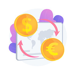 Image showing Currency exchange vector concept metaphor