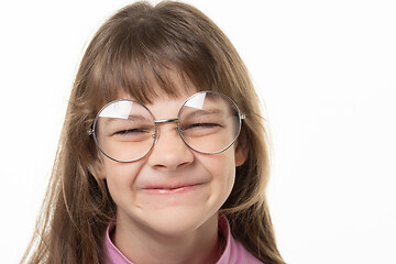 Image showing Portrait of a girl in glasses