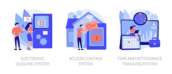 Image showing Access and recording technologies vector concept metaphors.