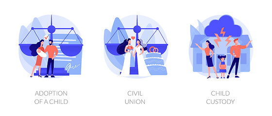 Image showing Family law abstract concept vector illustrations.