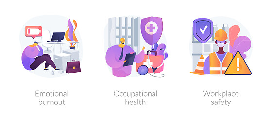 Image showing Employee health abstract concept vector illustrations.