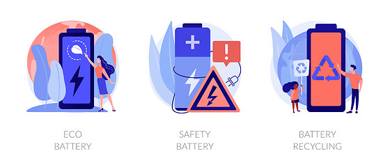 Image showing Environmentally friendly battery vector concept metaphors.