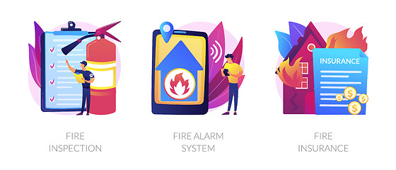 Image showing Fire prevention vector concept metaphors