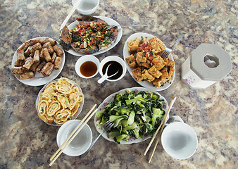 Image showing Vietnamese breakfast on a plate