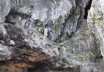 Image showing Vertical cliff wall