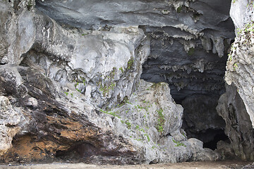 Image showing Vertical cliff wall