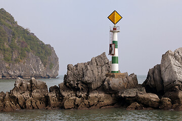 Image showing Lighthouse in Ha Long bay, Vietnam