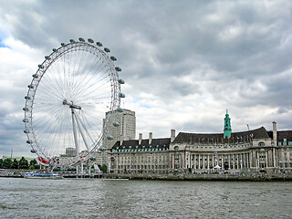 Image showing London Eye and County Hall