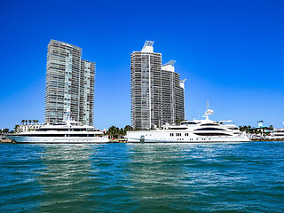 Image showing Yachts and Modern Buildings