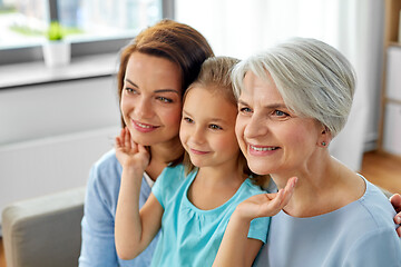 Image showing portrait of mother, daughter and grandmother