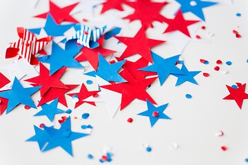 Image showing paper star confetti decoration on independence day