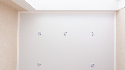 Image showing Room lighting by the window, five bulbs around the perimeter of the stretch ceiling