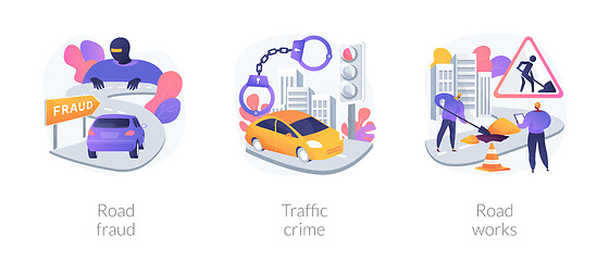 Image showing Road safety abstract concept vector illustrations.