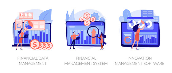 Image showing Financial and IT data software vector concept metaphors