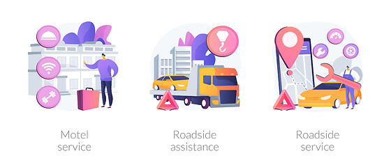 Image showing Roadside business abstract concept vector illustrations.