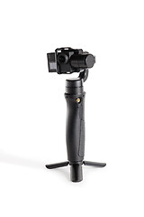 Image showing Action camera with stabilizer.