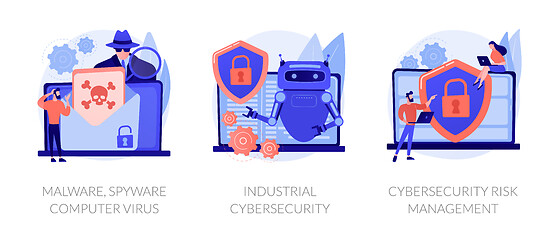 Image showing Cybersecurity awareness vector concept metaphors
