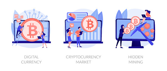 Image showing Electronic money turnover vector concept metaphors