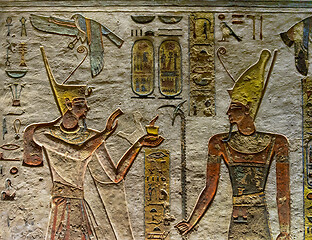 Image showing ancient color egypt images on wall