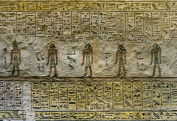 Image showing ancient color egypt images on wall