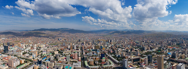 Image showing Aerial panorama view of Ulaanbaatar