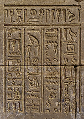 Image showing ancient egypt hieroglyphics on wall