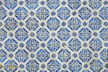 Image showing old portugal tiles background texture