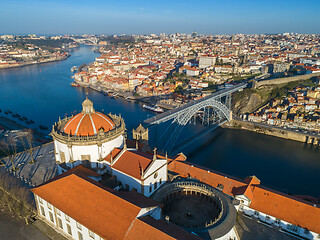 Image showing Serra do Pilar Monastery and Bridge