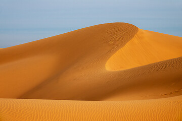 Image showing Big sand dune in Sahara desert