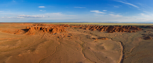 Image showing Bayanzag flaming cliffs in Mongolia