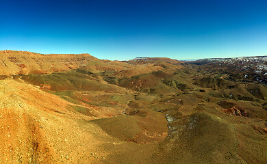 Image showing Aerial panorama of Atlas Mountains