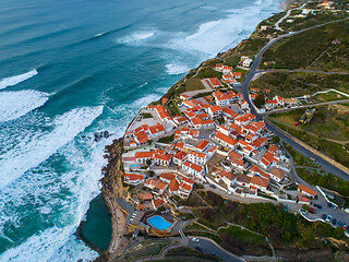 Image showing Coastal town Azenhas do Mar in Portugal