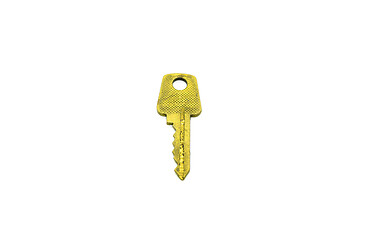 Image showing Metal key to english lock isolated on white