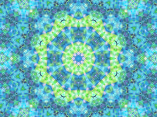 Image showing Bright background with concentric mosaic pattern