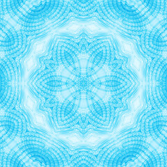 Image showing Blue abstract concentric pattern