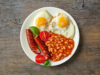 Image showing plate of english breakfast