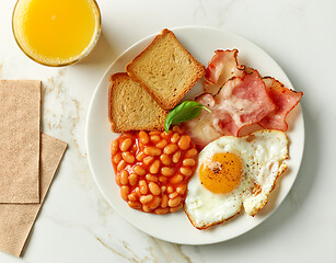 Image showing plate of english breakfast