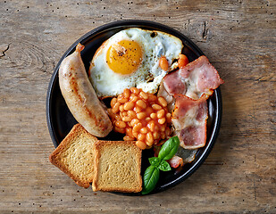 Image showing plate of english breakfast