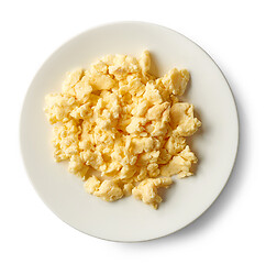 Image showing plate of scrambled eggs