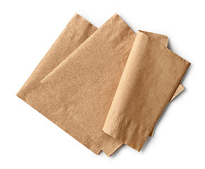 Image showing brown paper napkins