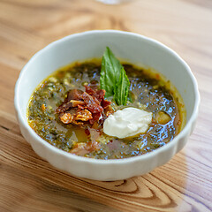 Image showing bowl of sorrel soup