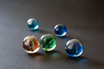 Image showing Colourful marbles