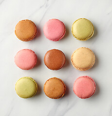 Image showing various colorful macaroons